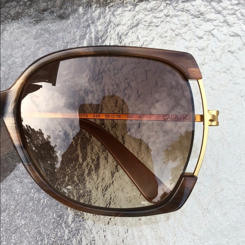 Calvin Klein sunglasses light brown horn color new - Picture 4 of 6